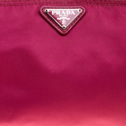 Prada Hot Pink Nylon Cosmetic Pouch