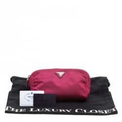 Prada Hot Pink Nylon Cosmetic Pouch