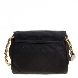 Pre Owned Prada Black Quilted Tessuto Shoulder Bag