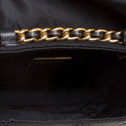 Pre Owned Prada Black Quilted Tessuto Shoulder Bag
