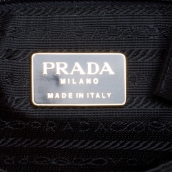 Pre Owned Prada Black Quilted Tessuto Shoulder Bag