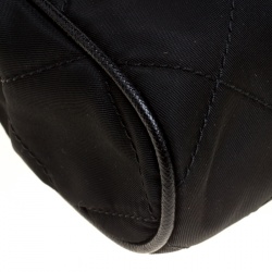 Pre Owned Prada Black Quilted Tessuto Shoulder Bag