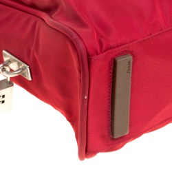 Pre Owned Prada Red Tessuto Sport Satchel