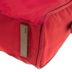 Pre Owned Prada Red Tessuto Sport Satchel