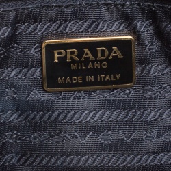 Pre Owned Prada Black Tessuto Catena Shoulder Bag