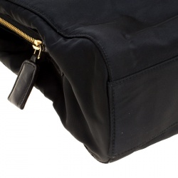 Pre Owned Prada Black Tessuto Catena Shoulder Bag