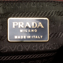 Pre Owned Prada Olive Green Tessuto Impuntu Shoulder Bag