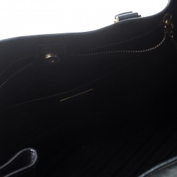 Pre Owned Prada Black Saffiano Lux Leather Large Gardener's Tote