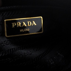 Pre Owned Prada Black Saffiano Lux Leather Large Gardener's Tote