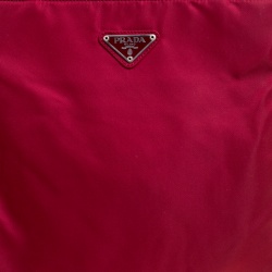 Pre Owned Prada Red Nylon Shopper Tote