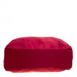 Pre Owned Prada Red Nylon Shopper Tote