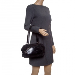 Pre Owned Prada Black Nylon and Leather Satchel