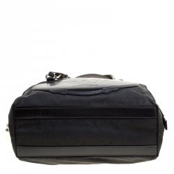 Pre Owned Prada Black Nylon and Leather Satchel