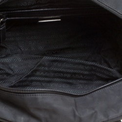 Pre Owned Prada Black Nylon and Leather Satchel