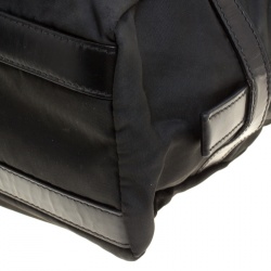 Pre Owned Prada Black Nylon and Leather Satchel