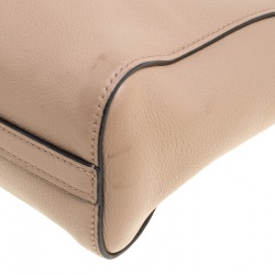 Pre Owned Prada Light Brown Leather Shoulder Bag