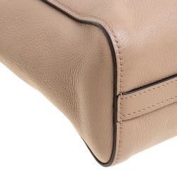 Pre Owned Prada Light Brown Leather Shoulder Bag