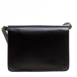 Pre Owned Prada Black Leather Mini Crossbody Bag
