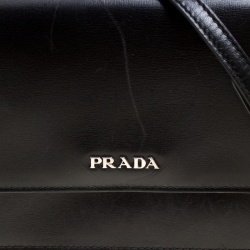 Pre Owned Prada Black Leather Mini Crossbody Bag