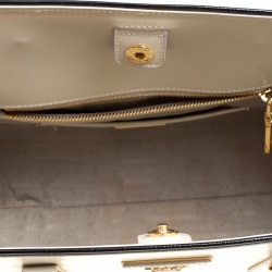 Pre Owned Prada Cream Patent Leather Tote