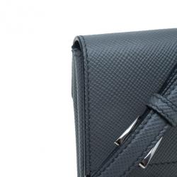 Pre Owned حقيبة برادا جلد سافيانو كير رمادي بقلاب