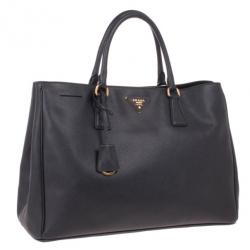 مملوكة مسبقًا Prada Black Saffiano Lux Tote