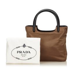Pre Owned Prada Brown Satin Everyday Bag
