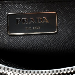 Pre Owned Prada Grey Saffiano Leather Open Promenade Top Handle Bag