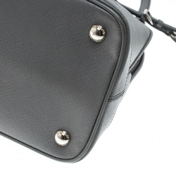 Pre Owned Prada Grey Saffiano Leather Open Promenade Top Handle Bag