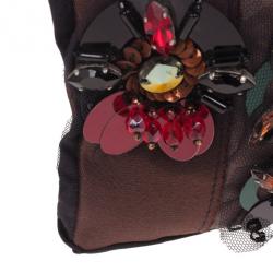 Pre Owned Prada Small Beaded and Satin Clutch