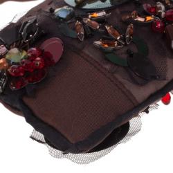 Pre Owned Prada Small Beaded and Satin Clutch