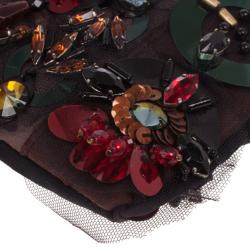 Pre Owned Prada Small Beaded and Satin Clutch