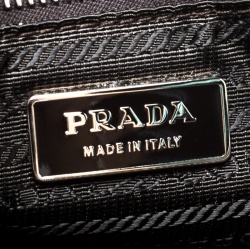 Pre Owned Prada Black/Grey Ombre Glace Leather Folders Clutch