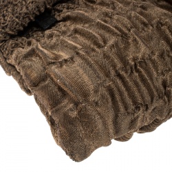 Pre Owned Prada Brown Cloquet Fabric Folders Clutch