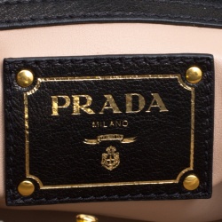 Pre Owned Prada Black Deerskin Leather Shoulder Bag
