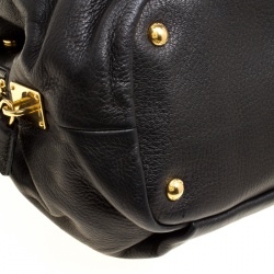 Pre Owned Prada Black Deerskin Leather Shoulder Bag