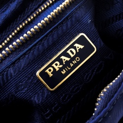 Pre Owned Prada Blue Nylon/Saffiano Leather Crossbody Bag