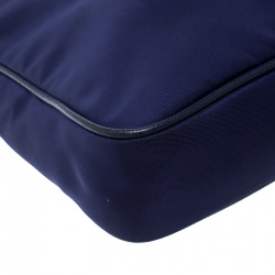 Pre Owned Prada Blue Nylon/Saffiano Leather Crossbody Bag