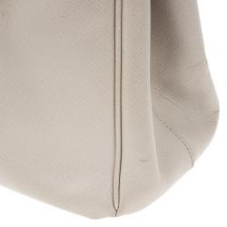 مملوكة مسبقًا Prada Grey Pomice Mini Saffiano Lux Tote