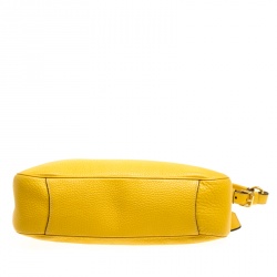 Pre Owned Prada Yellow Vitello Diano Leather Hobo