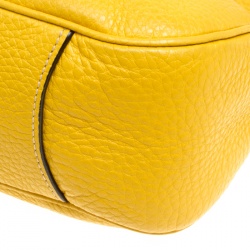 Pre Owned Prada Yellow Vitello Diano Leather Hobo