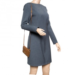 Pre Owned Prada Brown Leather Crossbody Bag