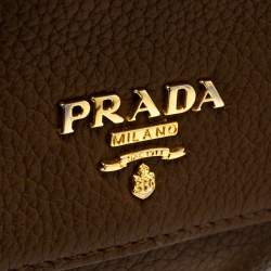 Pre Owned Prada Brown Leather Crossbody Bag