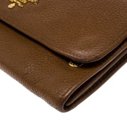 Pre Owned Prada Brown Leather Crossbody Bag