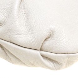 Pre Owned Prada Off White Leather Hobo