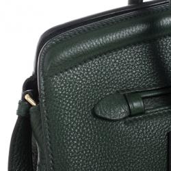 مملوكة مسبقًا Prada Forest Green Vitello Daino Leather Tote Bag