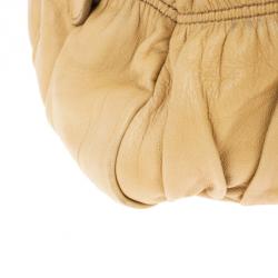 Pre Owned Prada Beige Nappa Gaufre Leather Satchel