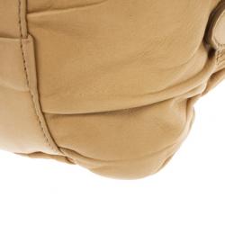 Pre Owned Prada Beige Nappa Gaufre Leather Satchel