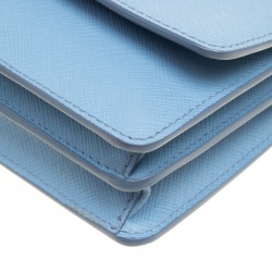 Pre Owned Prada Blue Saffiano Lux Leather Crossbody Bag