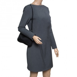 Pre Owned Prada Black Nylon and Patent Leather Shoulder Bag